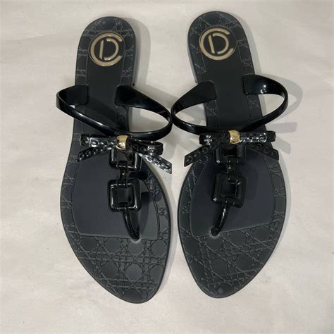 women's dior flip flops|Dior ladies sandals.